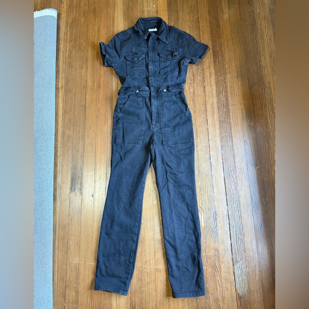 Good American Dark Denim Fit for Success Jumpsuit